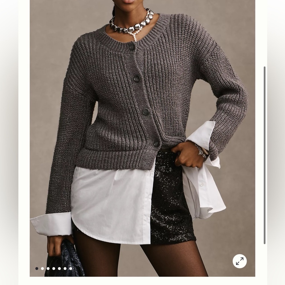 Anthropologie twofer cardigan shirt size XS